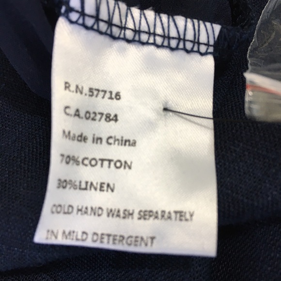 Papillon Button Front V Neck Linen Jumpsuit - Picture 10 of 13